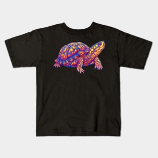 Rainbow Eastern Box Turtle Kids T-Shirt